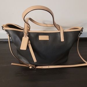 Black Coach tote-style handbag
